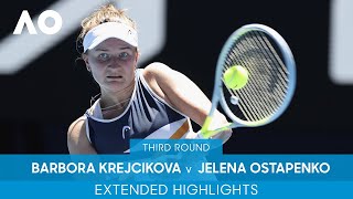 Barbora Krejcikova v Jelena Ostapenko Extended Highlights 3R  Australian Open 2022 [upl. by Licha]