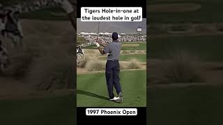 Tiger Woods Holeinone at the loudest hole in golf [upl. by Melton]