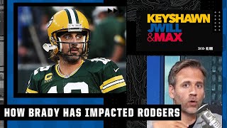 Max Kellerman explains the impact Tom Brady has had on Aaron Rodgers  Keyshawn JWill amp Max [upl. by Nuahs]