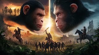 Kingdom of the Planet of the Apes  Explained in HindiUrdu Full Movie Explained [upl. by Eesdnyl]