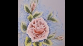 Come dipingere rosa con pennello piatto Corso di pittura how to paint a rose [upl. by Maltz20]