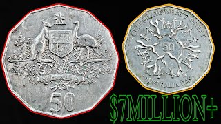 MOST VALUABLE AUSTRALIA 50 CENTS COINS Ultra Rare and High Price Coins Worth Millions [upl. by Eiznikam349]