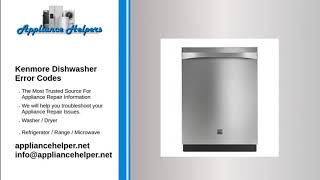 Kenmore Dishwasher Error Codes [upl. by Einohpets]