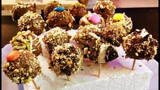 cake pops recipe in hindichocolate cake popsReuse of cake4 easy steps to make cake pops [upl. by Nosnej]