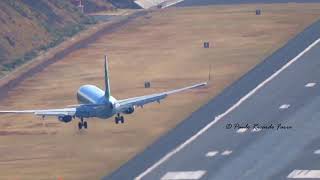 UNBELIEVABLE WINDY LANDING in MADEIRA AIRPORT [upl. by Eidak]