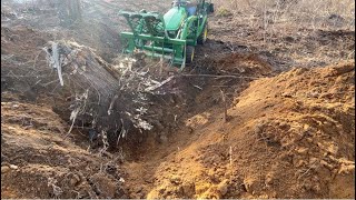 Clearing Land Using the 260B Backhoe Part 3 v3 [upl. by Neenaj688]