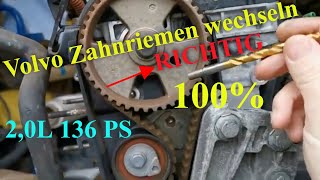 Volvo Zahnriemen wechseln  Volvo V50 V70 C30 C70 S40 Zahnriemen wechseln  Change Timing Belt Volvo [upl. by Harret]