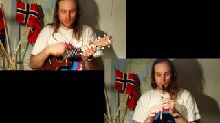 Norge i rødt hvitt og blått med ukulele og fløyte [upl. by Novi]