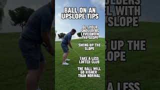 Ball on an upslope tips golf golftips awkwardlies golfcoach golfswing [upl. by Aicirtac143]