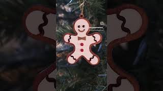 Laser Cut and Engraved Gingerbread Man Ornament christmas xtool [upl. by Ayanat249]