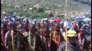 Basotho initiates singing in Lesotho [upl. by Selie]