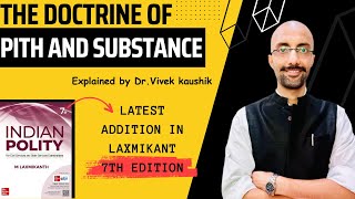 Doctrine of Pith and substance Laxmikanth 7th edition [upl. by Leonardi544]