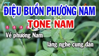 Karaoke Điệu Buồn Phương Nam Tone Nam  Am  Nhạc Sống Tuấn Cò [upl. by Devinne]