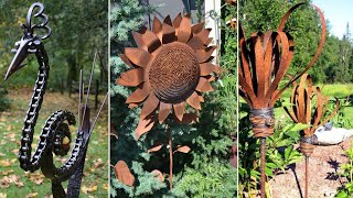 35 The most beautiful metal art garden  DIY Gardening [upl. by Zandra]