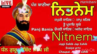 Nitnem panj bania  ਨਿਤਨੇਮ ਪੰਜ ਬਾਣੀਆ  नितनेम साहिब  nitnem panjbanianitnem [upl. by Ydnac]