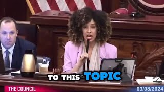 NYC Councilwoman FLIPS OUT when quotDonald Trumpquot Calls Into Meeting [upl. by Alac]