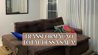 Reforma de sala com muito DIY cores lindas e decoração estilo boho Vem ver a transformação [upl. by Althee]