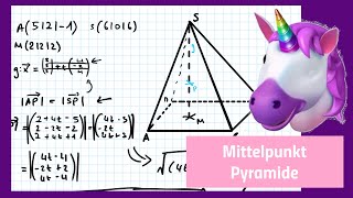 Mittelpunkt einer Pyramide berechnen [upl. by Khoury850]