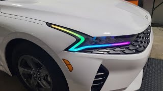 2023 Kia K5 Custom Color Changing Flow Headlights [upl. by Akiner104]