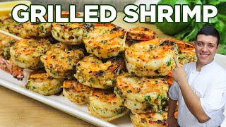 The Best Grilled Shrimp  Easy Recipe  Shrimp Skewers by Lounging with Lenny [upl. by Neved334]