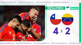 CHILE vs VENEZUELA 42 RESUMEN DEL PARTIDAZO EN SANTIAGO  FECHA 12  CLASIFICATORIAS 2026 🇨🇱⚽🇻🇪 [upl. by Adham]