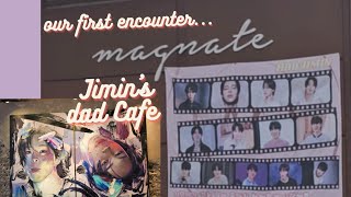 First encounter  Jimins Dad Magnate Cafe in Busan🤯🥵😍 bts jimin magnate jiminface btsarmy [upl. by Ennaisoj599]