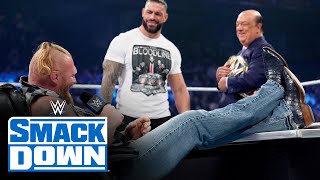 Lesnar returns for the Universal Title Match Contract Signing with Reigns SmackDown Oct 15 2021 [upl. by Stoddart]