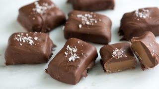 Salted Chocolate Covered Caramels Recipe [upl. by Enneyehc]