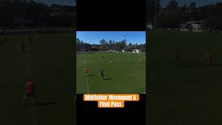 Midfielder Movement amp Final Pass football soccer movement positioning [upl. by Crow]