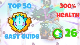 BTD6 How to Beat 300 HP Ranked Normal Lych 42 Winter Park in 26 Tiers Full Easy Top 50 Guide [upl. by Ailime420]