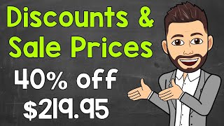 How to Calculate a Discount and Sale Price  Math with Mr J [upl. by Htebazil]