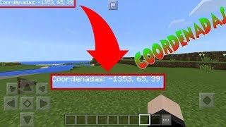 Como ver tus coordenadas en Minecraft PE11 [upl. by Ecyob]