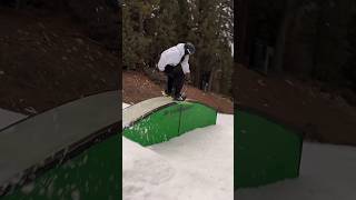 ⚠️ SKETCHY FIRST RIDE OF THE SEASON ⚠️ snowboarding riding jibbing parkrat [upl. by Yeroc]