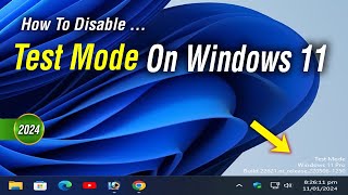 Disable Test Mode In Windows 11 2024  How To Remove test mode Watermark On windows 11 2024 In Hindi [upl. by Sigismundo]