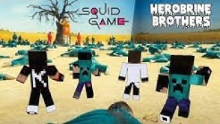 Herobrine Family  Herobrine Strong Family Join In Squid Game  Minecraft Animation [upl. by Brigham]