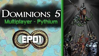 Dominions 5  Multiplayer Showdown  Pythium  EP01  Turn 1 [upl. by Elleryt479]