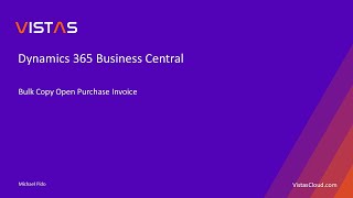 Dynamics 365 Business Central  Bulk Copy of Open Purchase Invoices  Business Central App [upl. by Uhile]