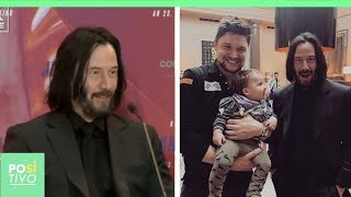 O belo gesto de Keanu com uma fã durante uma entrevista  Positivo [upl. by Landel]