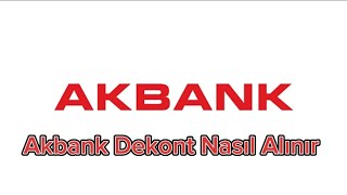 Akbank Dekont Alma  Akbank Mobilden Dekont Nasıl Alınır [upl. by Leur324]