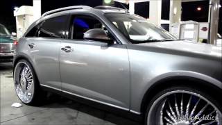 WhipAddict Infiniti FX35 on DUB Assmacka 28s [upl. by Peednus]