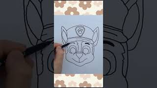 How to Draw Chase Paw Patrol from Paw Patrol drawing howtomake craftideas shorts [upl. by Llekram]