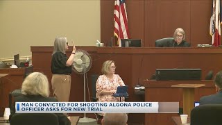 Man Convicted for Shooting Algona Police Officer Asks for New Trial [upl. by Annehsat676]