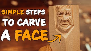 Full COMPLETE Guide To Carving A Face  Simple Steps To Wood Carving A Face [upl. by Naginarb133]