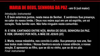 MARIA DE DEUS SENHORA DA PAZ  Karaokê  Playback em G  Por Angel S Silva [upl. by Jaime]