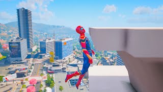 GTA 5 Ragdolls SPIDERMAN X MULTIVERSE SPIDERMAN JumpsFails Euphoria Physics 72 [upl. by Elora646]