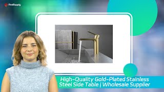 HighQuality GoldPlated Stainless Steel Side Table  Wholesale Supplier [upl. by Orlando926]