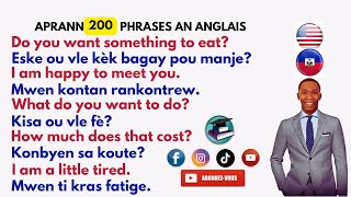 Aprann 200 FRAZ an Anglais Kou Anglais en ligne Aprann pale Anglais Aprann pale anglè [upl. by Nylac346]