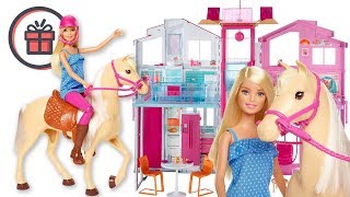 Barbies Traumhaus mit Pferd  Barbie Spielwaren Toys  MeinSpielzeugmarkt [upl. by Yroc]