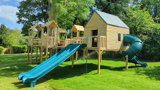 FULL Review and TOUR Custom Playset installation Play Crazy Design Wooden Garden Climbing Frame [upl. by Assenav]