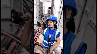 electrician girl commercial site electricial commercial motor tools electrictrick358 [upl. by Reel]